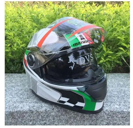 New red and green double lens motorcycle protection high-grade helmet electric full face 20 | Автомобили и мотоциклы