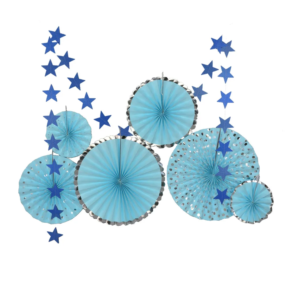 Детское украшение для вечеринки в честь рождения мальчика серебристо голубой