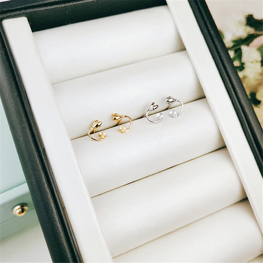 

925 Sterling Silver Plating Earrings Pearl Earrings Accessories Findings Earrings Jewelry Parts Fittings Mountings DIY Girl Gift