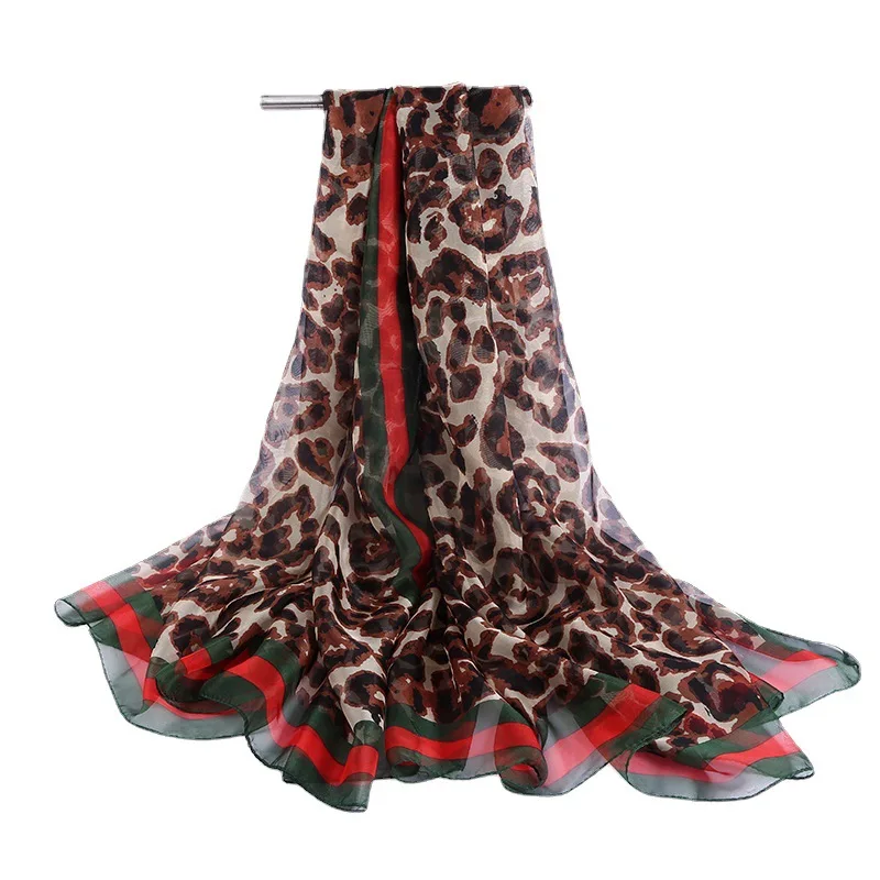 

Korean version new printing chiffon long scarf fashion variety scarf sunscreen shawl air conditioning gift accessories