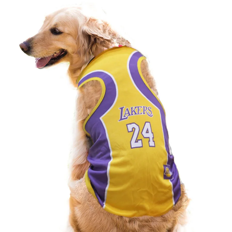 

Dog Vest Basketball Jersey No. 24 Cool Breathable Clothes Outfit For Pet Cat Puppy Sportswear Spring/Summer Fashion Cotton Shirt