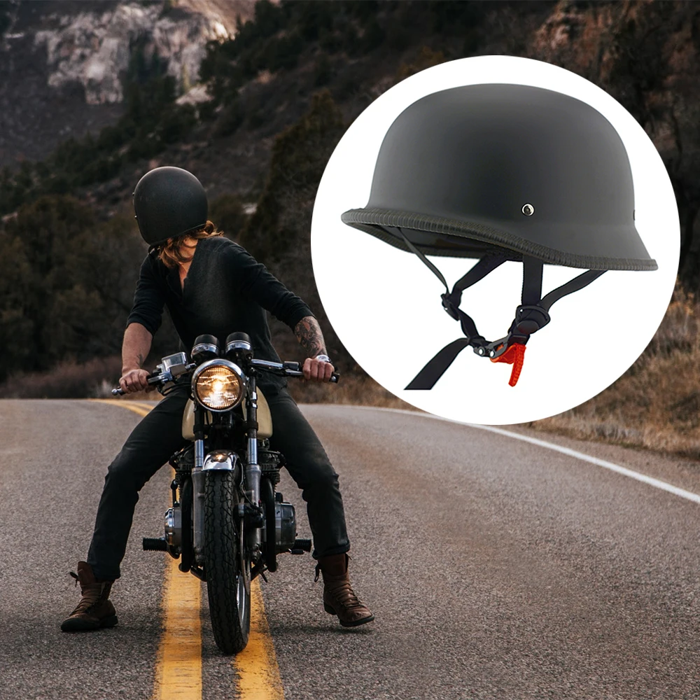 Helmet for Motorcycle Half Open Face Summer Biker Cruiser Scooter Matte Black | Автомобили и мотоциклы