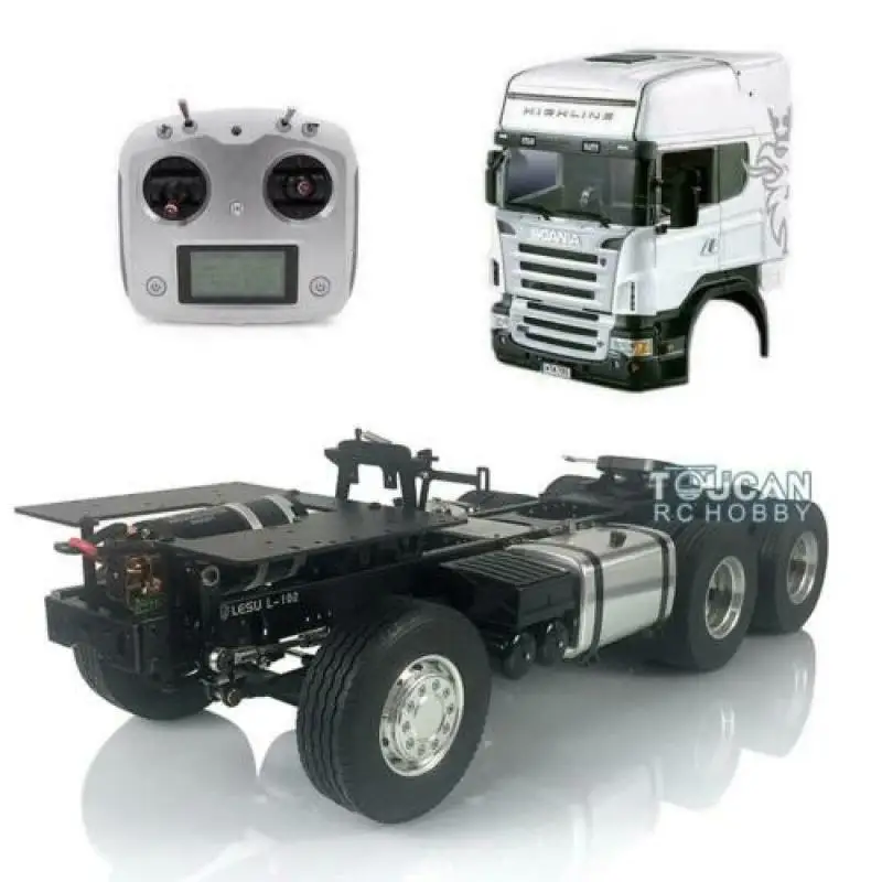 

1/14 LESU 6*4 Metal Chassis for Scania RC Tractor Truck Cab ESC THZH0311-SMT4