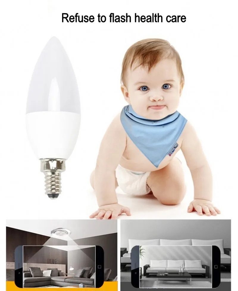 5 шт./Светодиодная лампа в виде свечи 7 Вт 9 220 В энергосберегающий Точечный