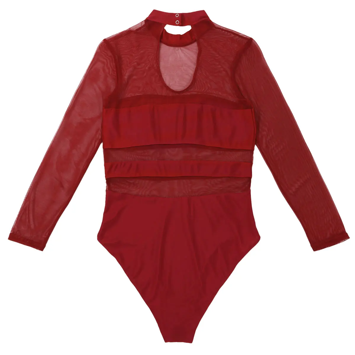 Женское балетное платье для взрослых с длинными рукавами Сетчатое латинских