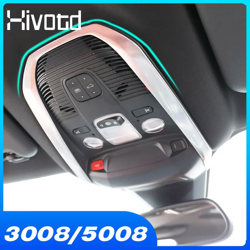 Hivotd для Пежо 3008 Peugeot GT/ 5008 GT 2021 2017 светильник чтения декоративная рамка отделка