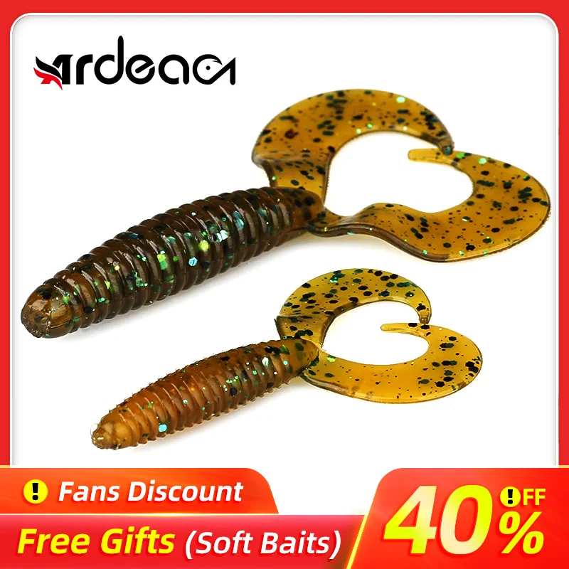 

ARDEA 10pcs Soft Fishing lure Worm Silicone Bait Wild Stick Lures Worm Lures Soft Tackle Carp bass Pesca Lures winter fishing