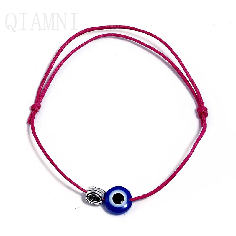 QIAMNI 6 цветов ручной работы Турция Lucky Evil Eye браслеты для женщин девушек плетеная