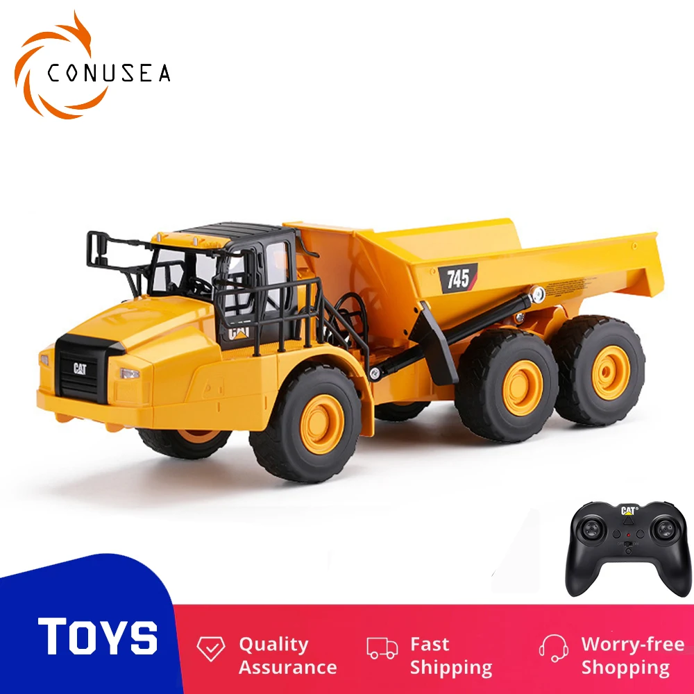 

1:24 Радиоуправляемый грузовик, экскаватор, бульдозер, самосвал, трактор, модель инженерного автомобиля, игрушки для мальчиков