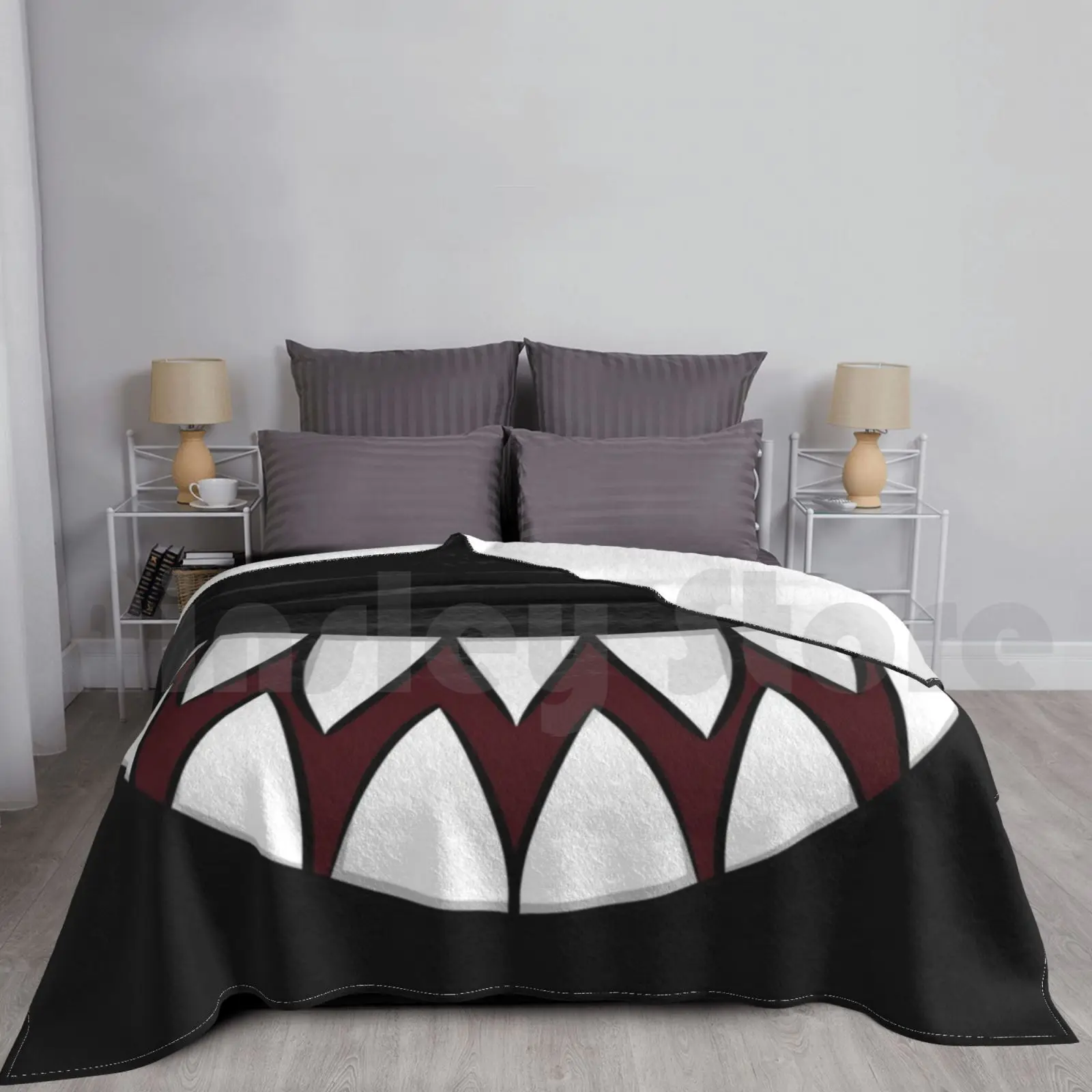 Ужасное одеяло с зубами супер мягкое теплое Тонкие зубы улыбка жуткий зуб острый