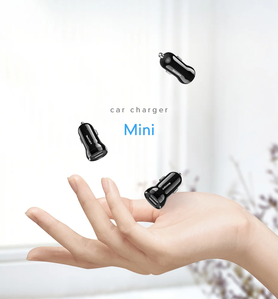 AZDOME автомобиля Зарядное устройство TF Micro SD мобильный телефон Dual USB зарядное устройство для мобильного телефона планшета 4.8A быстро Зарядное устройство автомобиля-Зарядное устройство адаптер для iPhone X/8/8 Plus