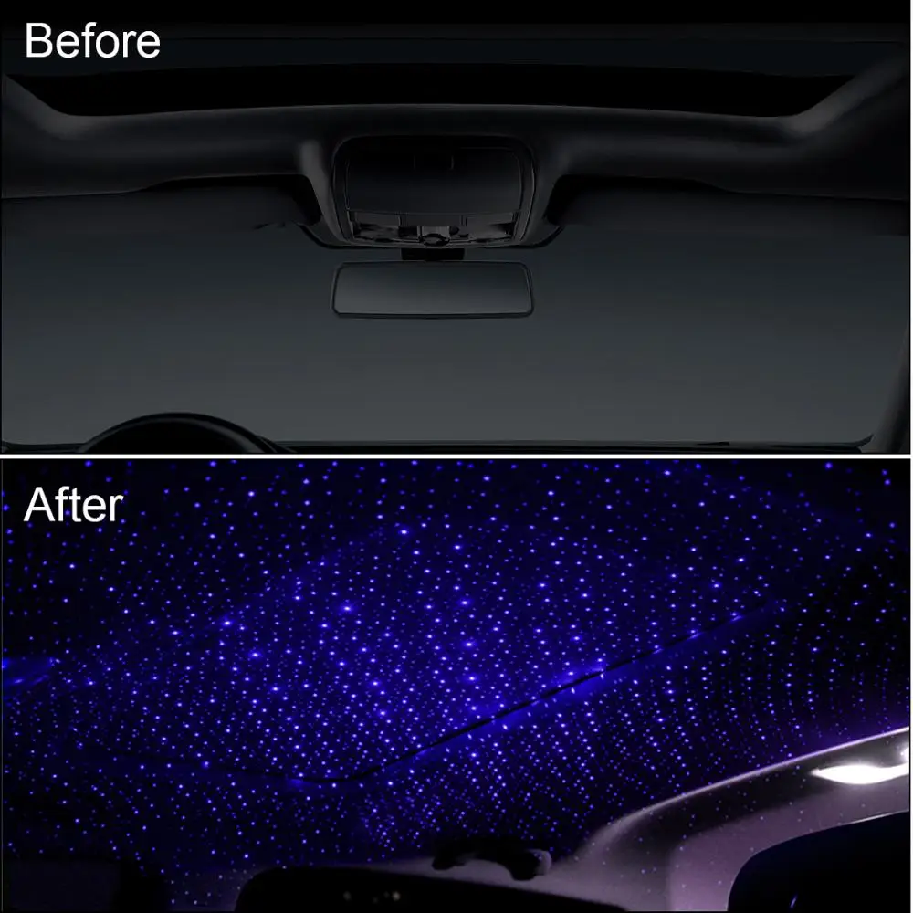 

Senzeal Car LED USB Atmosphere Lamp Interior Ambient Star Light DIY for Car Armrest Box Car Roof Party Tent Indoor Home Party