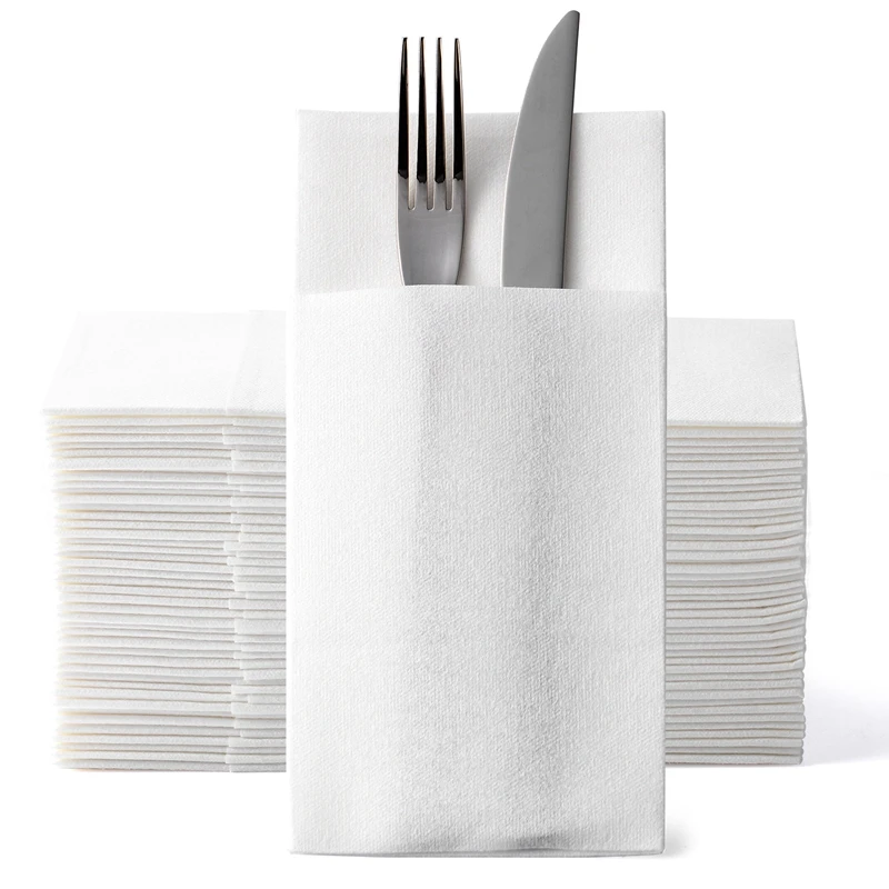 Linen Feel Green Napkins For Wedding Party Christmas