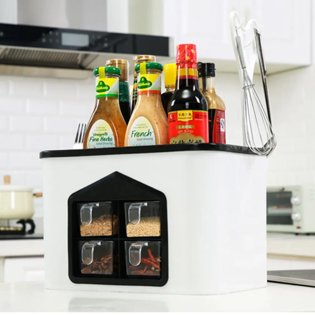 

Home Kitchen Shelf for Spices Seasoning Bottles Storage Racks Practical Desktop Seasoning Bottles Flavoring House Organizer