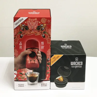 Wacaco портативная ручная пресс-Кофеварка двух поколения nanchoppress и кофе на открытом воздухе с ручным управлением - Цвет: With adapter