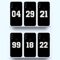 football lucky number letter pattern phone case for xiaomi redmi note 7 8 9 t max3 s 10 pro lite funda shell coque cover