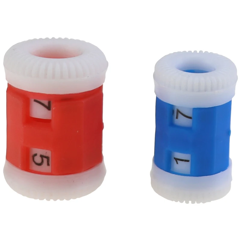 1 большой красный + маленький синий пластиковый вязаный спицы (большой 2 2*1 5 см