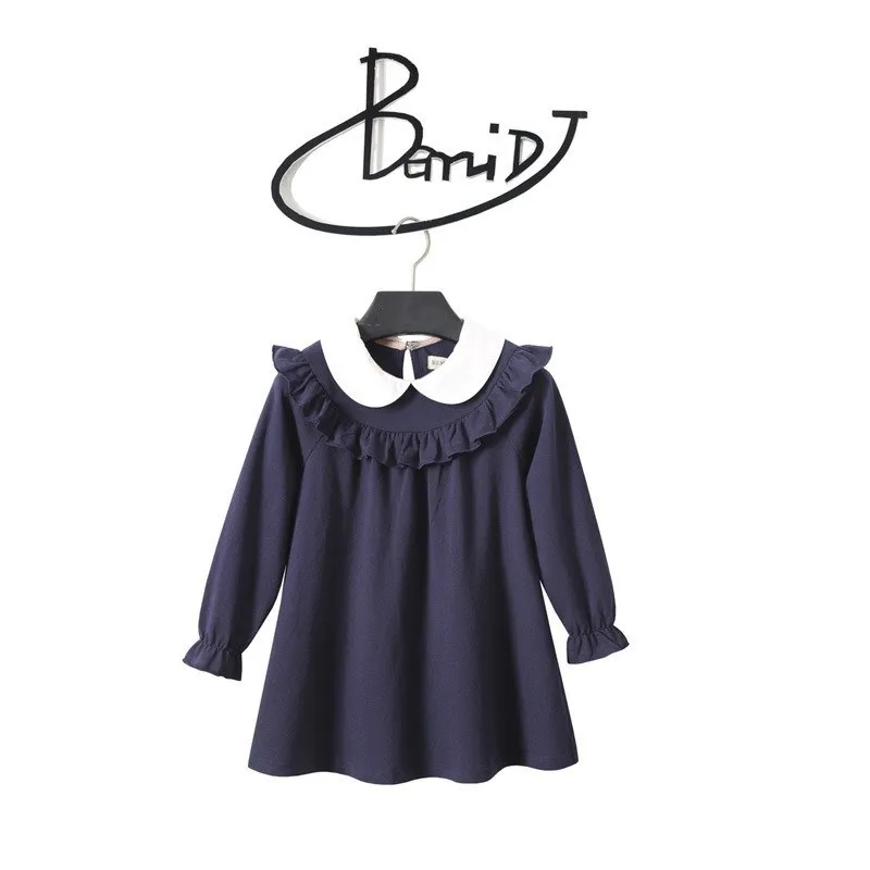 Осеннее платье для девочек 2020 хлопковые детские платья с длинными рукавами