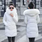 Женская парка с меховым капюшоном, зимнее длинное хлопковое пальто, размеры 2020 7XL, теплая, размера плюс