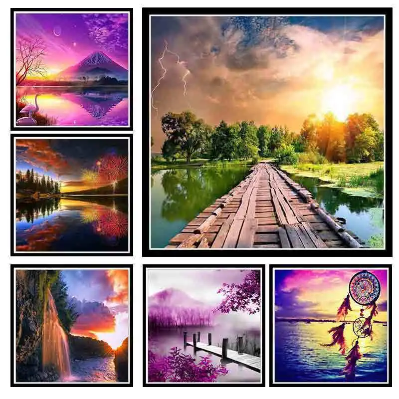 

5D Diy Aurora Diamond Painting Kit Full Round Drill Diamond Embroidery Mosaic Cross Stitch Home Wedding Decoration Gift