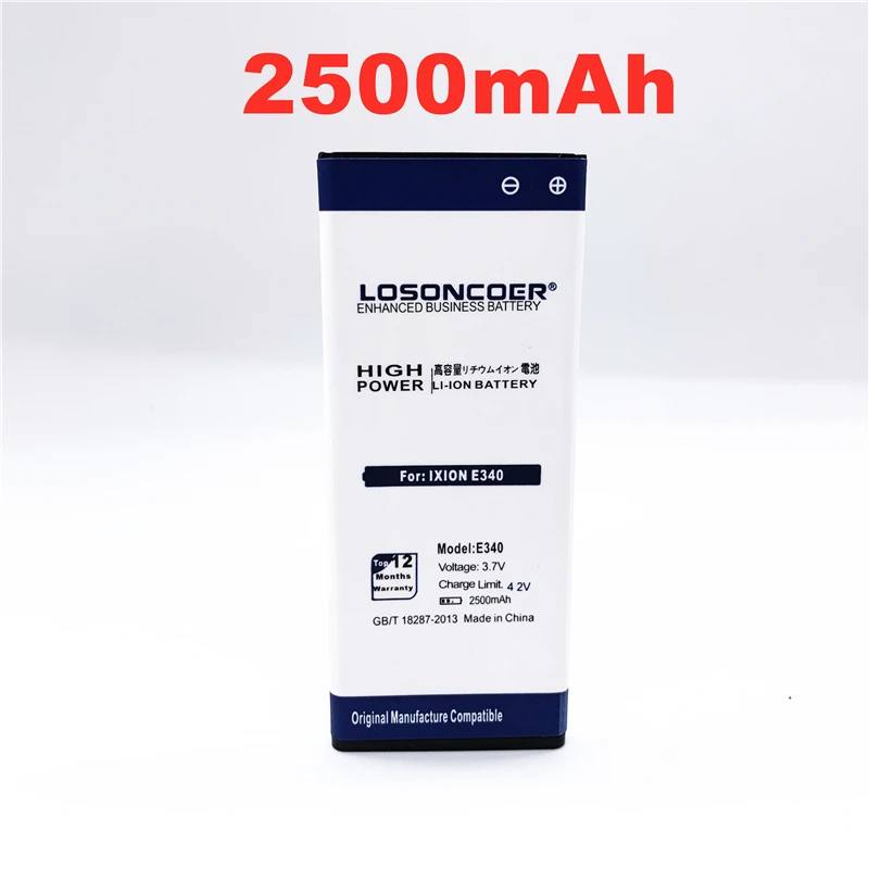 Аккумулятор LOSONCOER E340 100% мАч для DEXP IXION E 2500 запасной аккумулятор телефона 340