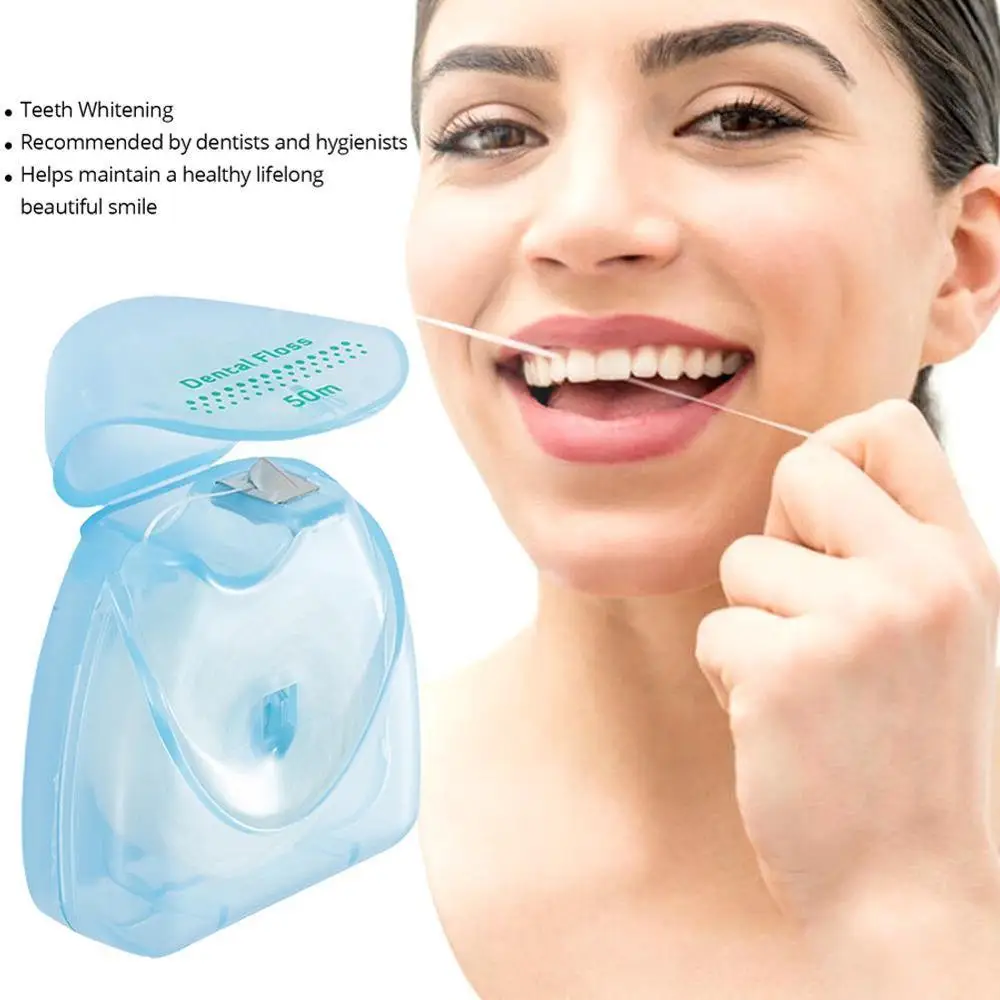 50 метров 54 ярдов зубная мята вкус нить выбрать Стоматологическая межзубная щётка