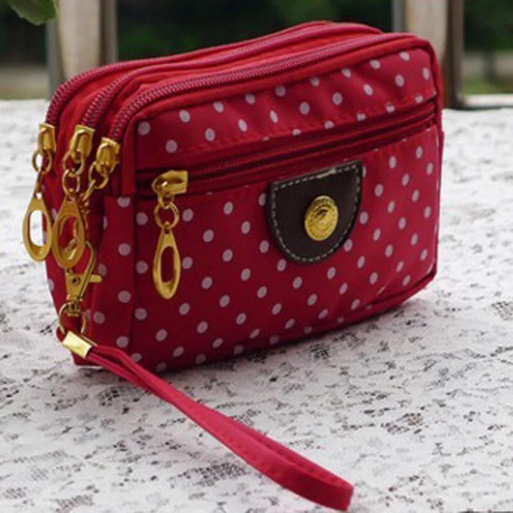 WEIXIER женский кошелек женские клатчи на каждый день в горошек кошельки для монет