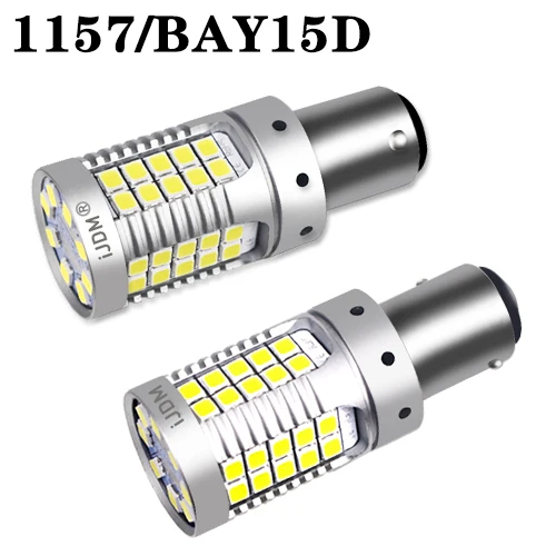 Нет Hyper Flash 3157 светодиодный Canbus Янтарный красный 7443 T20 1157 BAY15D светодиодный лампы для автомобильных тормозов/хвостов, стояночных дневных ходовых/поворотных сигналов - Испускаемый цвет: 1157 BAY15D