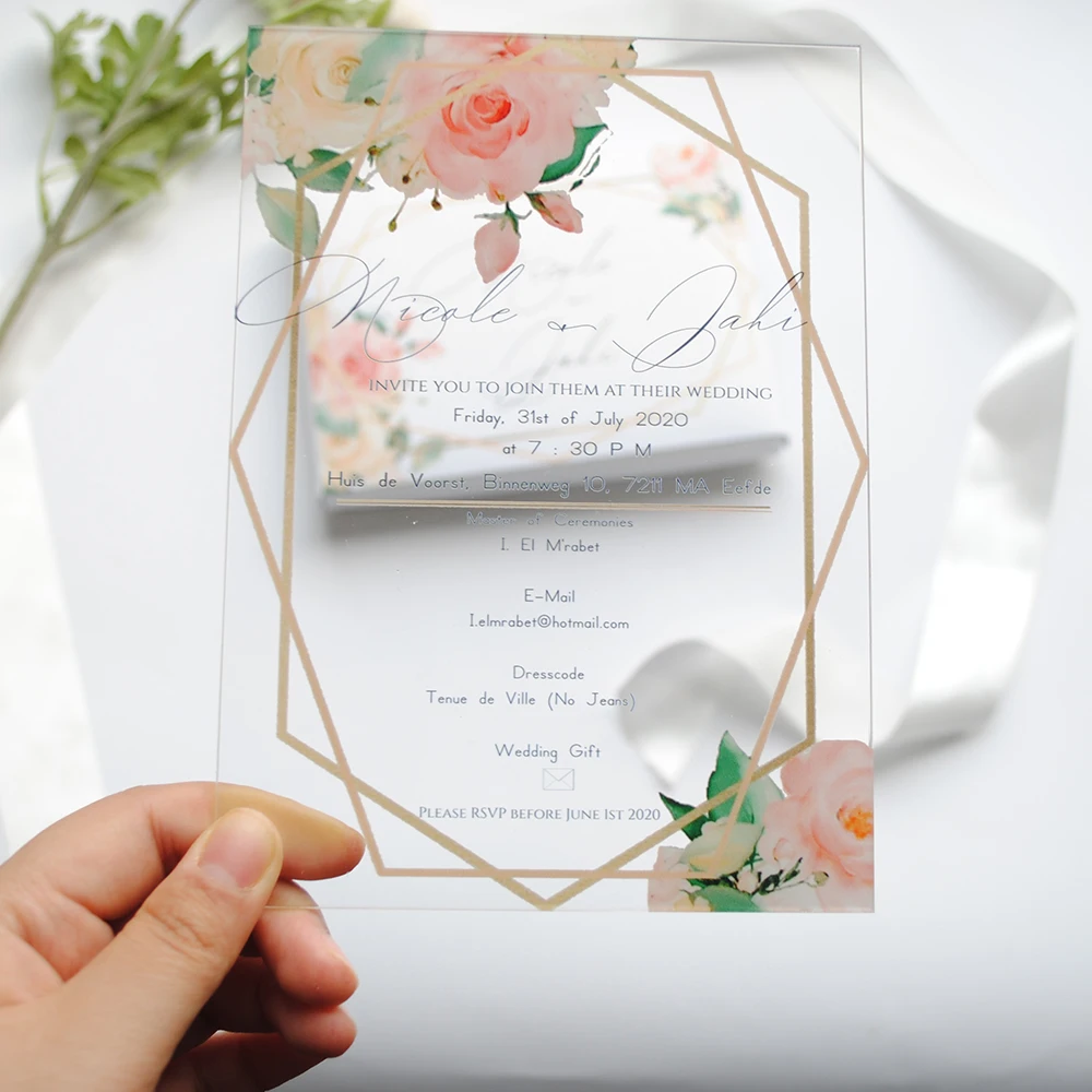 Свадебные украшения 10 шт. вечерние приглашения на заказ подарок для гостей