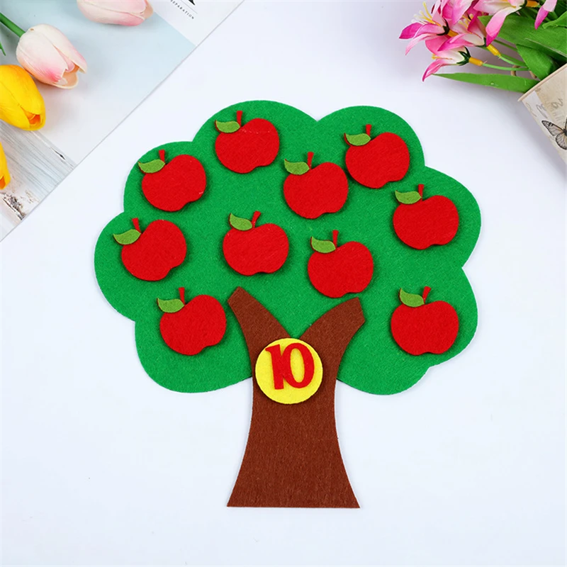 Математические игрушки Монтессори яблони для детей игра с цифрами обучение
