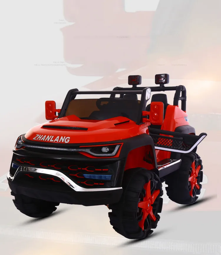 Детский внедорожный автомобиль электрический автомобиль четырехколесный светильник автомобиль с дистанционным управлением Багги с качающейся музыкой классный светильник s - Цвет: Красный