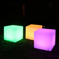 pamnny waterproof led glowing cube chair light ktv bar party wedding decor night light outdoor garden lawn lamp usb rechargeable