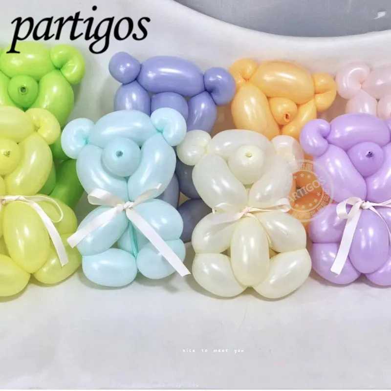

100pcs high quality Magic Balloons Long strip Balloon Tying Twist latex Balloon Birthday Wedding Party decoration Matt colors