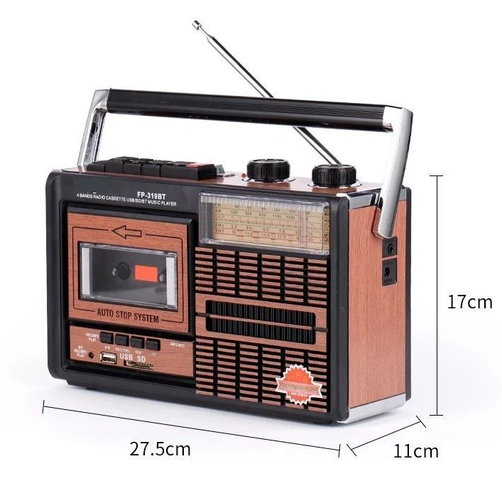 Ретро-рекордер радио портативный Полнодиапазонный беспроводной Bluetooth U-диск для