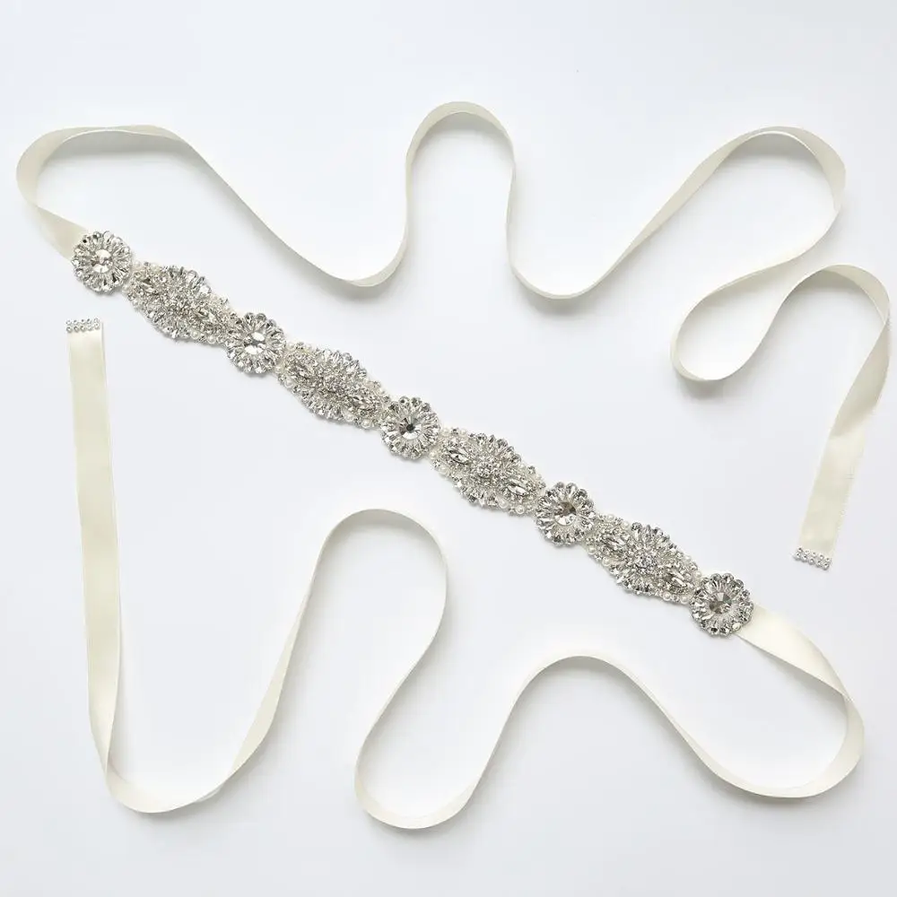 Свежий дизайн вечернее платье с украшением на талии Стразы ручной работы пояс