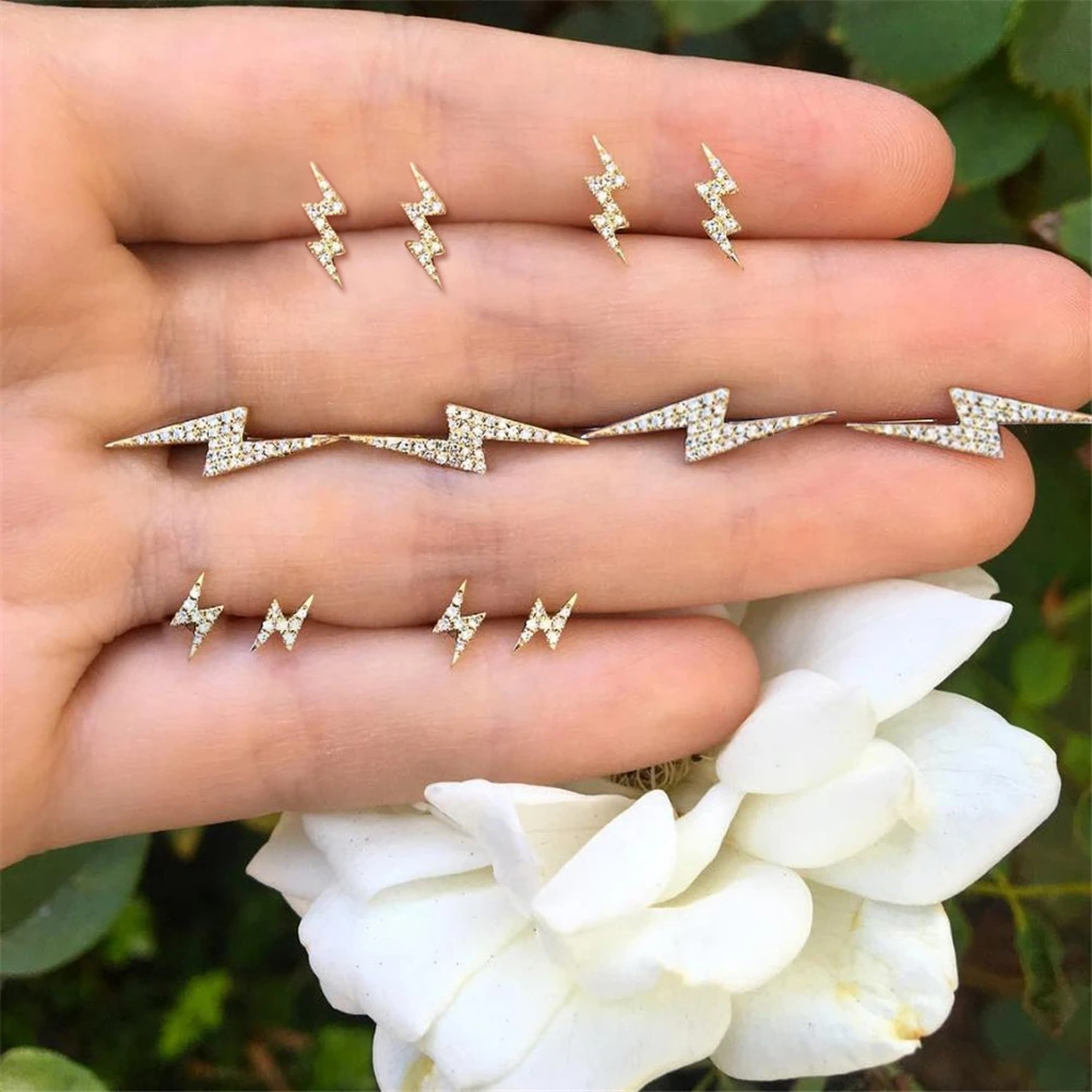 Vintage Flower Shell Moon Star Crystal Stud Earrings Set for Women Girls Fashion Small Earrings Boucle d'oreille Femme - Metal Color: 2135