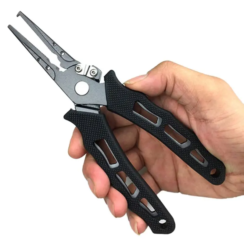 

Stainless Steel Side Mouth Fish Pliers Multi-function Tongs Cut Fishing Line Open Ring Fishing Gear
