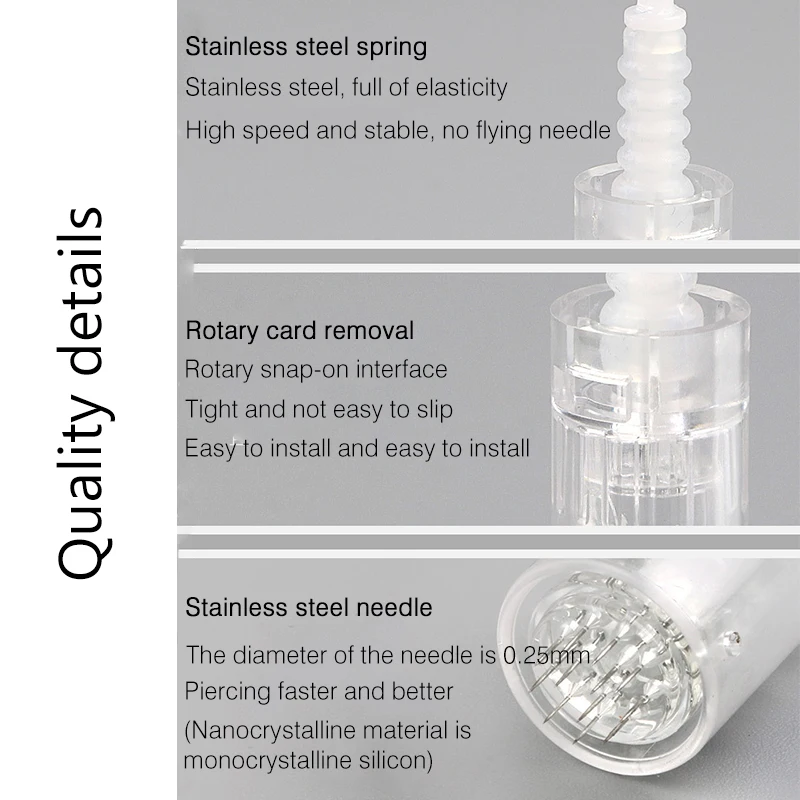 10 шт. микро иглы штыковый порт нано картридж замена для инструментов Derma