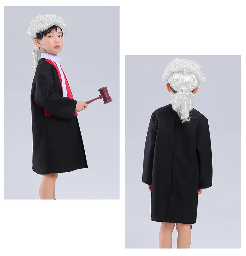 

Kid's Judge Costumes Kindergarten Role Play Cosplay Costumes Professional Experience Lawyer Dress Children Boy Girl Justice Sets