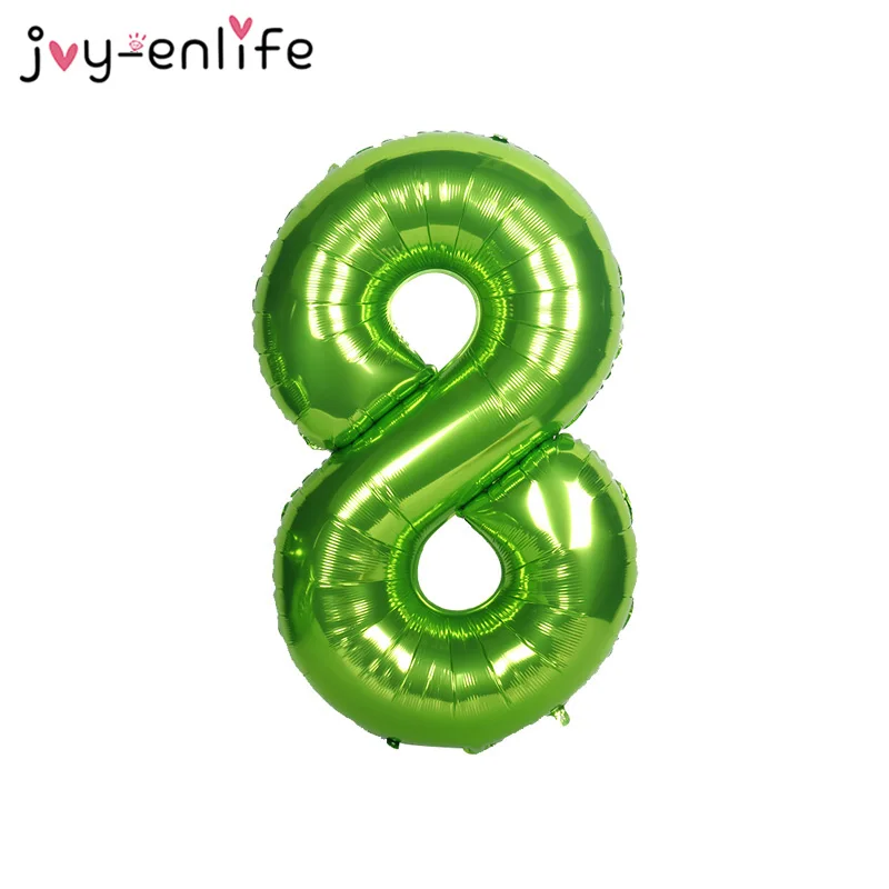 Гелиевый шарик из фольги с зеленым номером 40 дюймов 1 шт. шары украшения на день