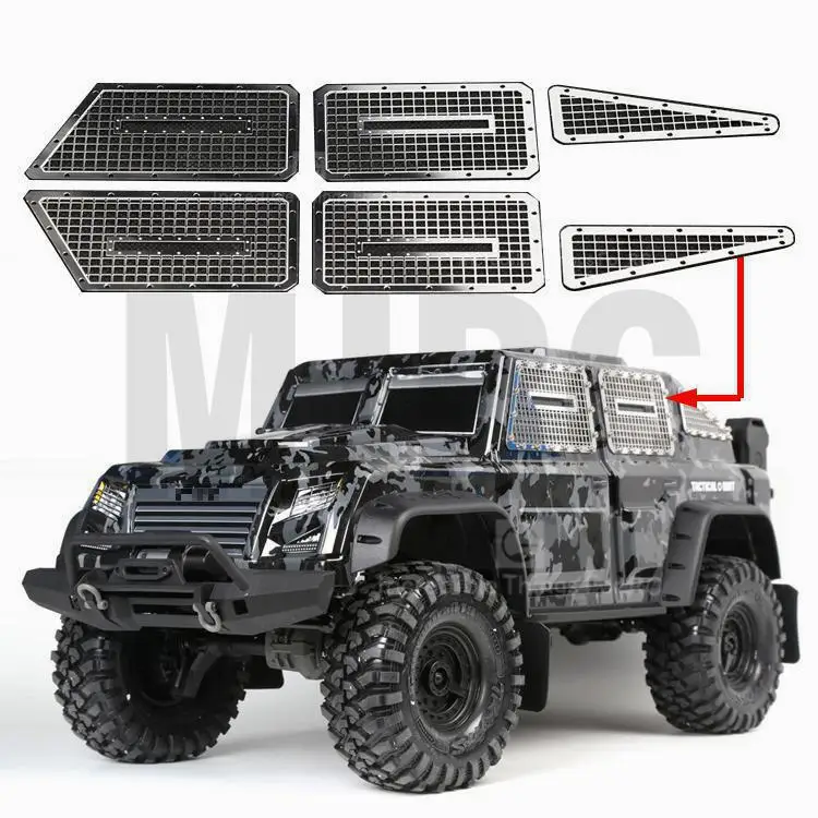 

For 1/10 RC Crawler Car Trax For TRX-4 TACTICAL UNIT #82066-4 For TRX4 6pcs Stainless Steel Metal Side Window Protection Net