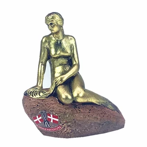 Статуэтка Русалка ручной работы в Копенгагене, Дания, креативные изделия из смолы, сувениры для туризма, коллекция подарков, украшение для дома