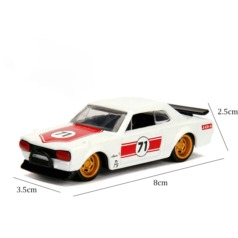 1:64 масштаб автомобиль сплав литье металла 1971 2000 GT R одежды с принтом Тачки мышцы