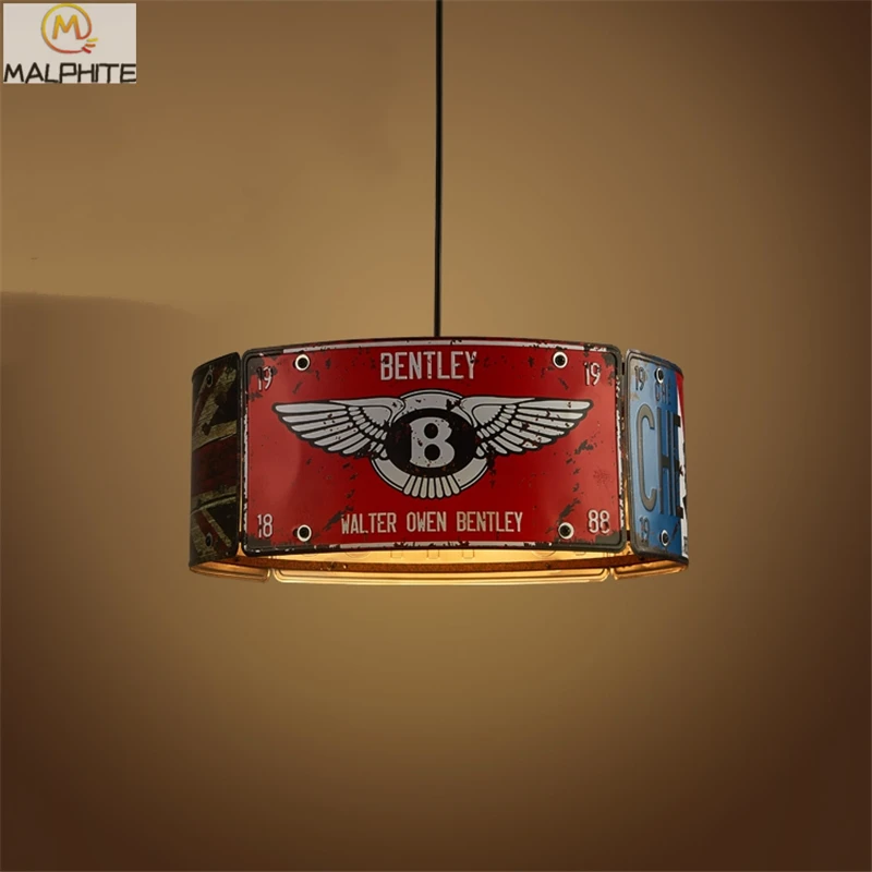 

Retro led pendant lights restaurant bar plate industrial wind LED pendant lamps Net coffee shop Cafe Iron lighting fixtures