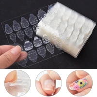 24pcs transparent invisible double sided adhesive tapes glue sticker false nail extension tools nail stickers