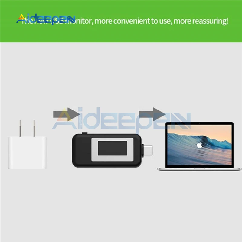 USB TYPE C lcd цифровой измеритель напряжения тока многофункциональный USB Тестер Вольтметр Амперметр детектор Банк питания зарядное устройство индикатор