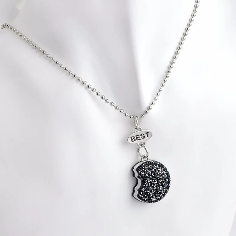 Комплект из 2 штук: мини-печенье Oreo и кулон с кофе на ожерелье для женщин - лучшей подруги BFF-шокера, украшения для дружбы с едой.