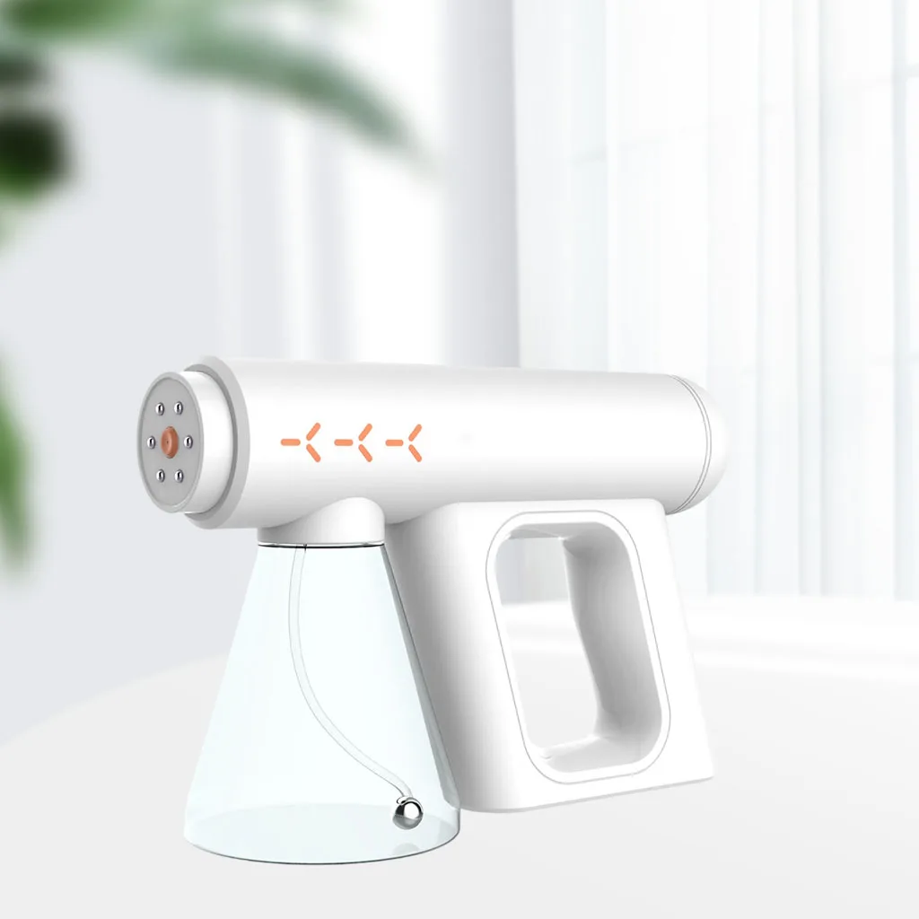 

Mist Gun Spray Nano Atomizer Cordless Rechargeable Electric Fogger 300ml Sprayer Machine for Car School Home Hotel Travel