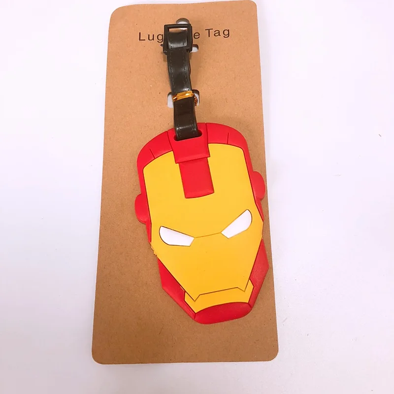 Силикагель багажные бирки Marvel Comics Капитан Халк Человек-паук багажные бирки Чемодан Адрес Этикетка держатель туристические аксессуары - Цвет: U