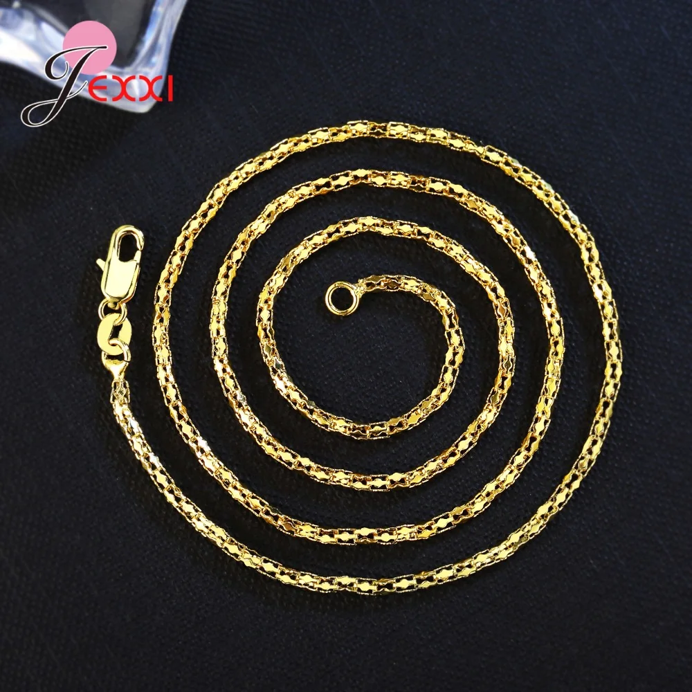 Желтое золото заполненное звено цепи ожерелье для мужчин хип хоп панк кубинское